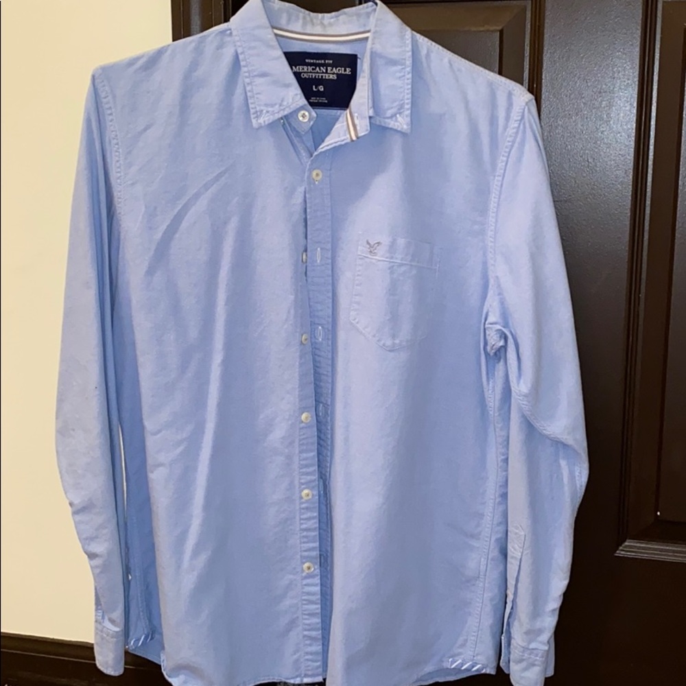 Blue American Eagle Dress Shirt